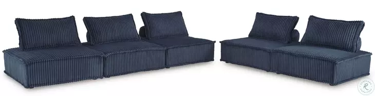 Bales Navy 5 Piece Modular Sectional