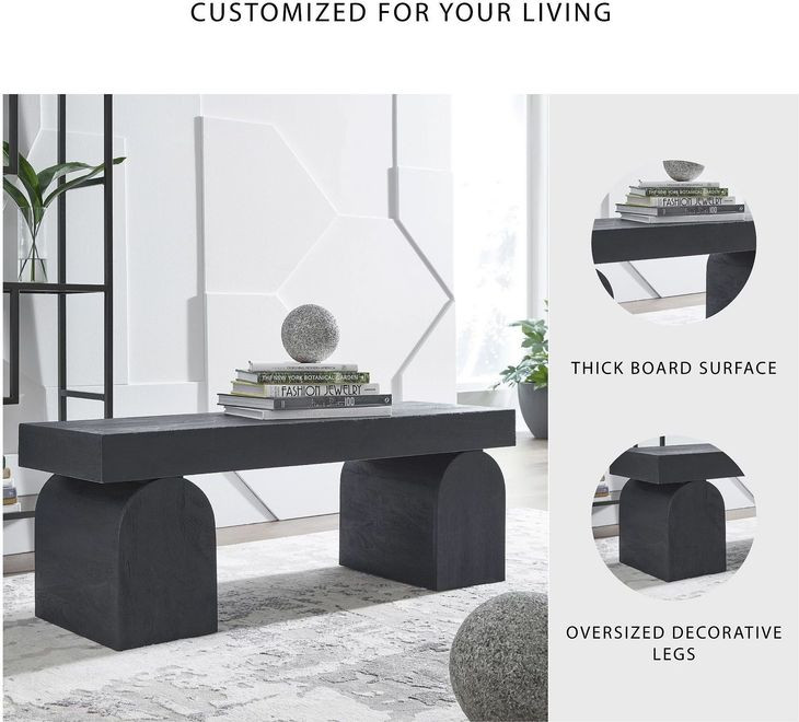 Holgrove Black Accent Bench
