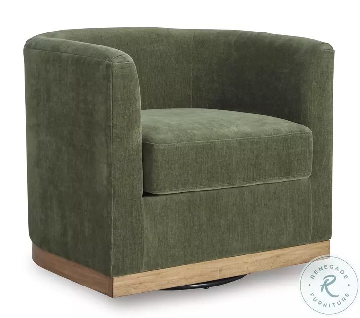 Jersonlow Forest Green Swivel Chair