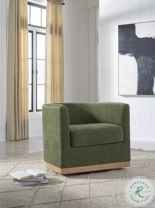 Jersonlow Forest Green Swivel Chair