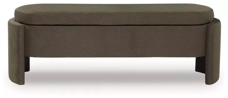 Vavuniya Brown Upholstered Accent Storage Bench