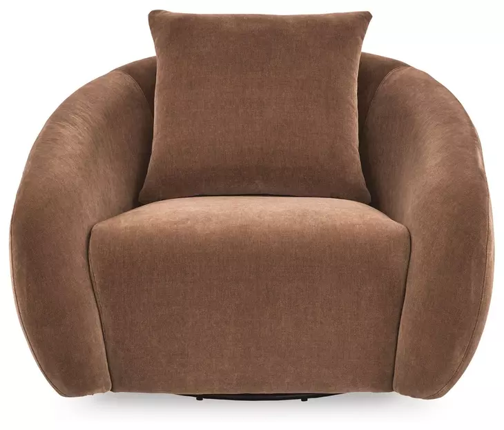 Yahya Sienna Upholstered Swivel Accent Chair