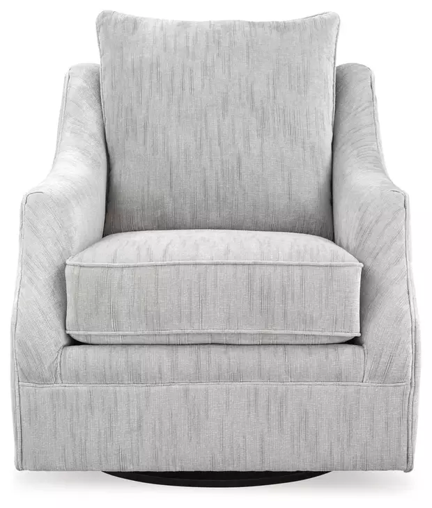 Gubbins Gray Upholstered Swivel Accent Chair