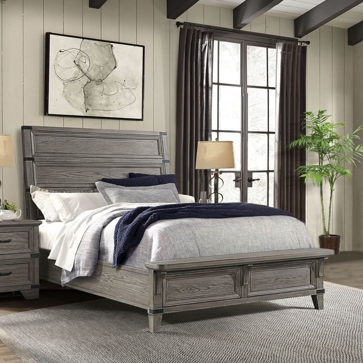 Forge Brushed Steel Panel Bedroom Set