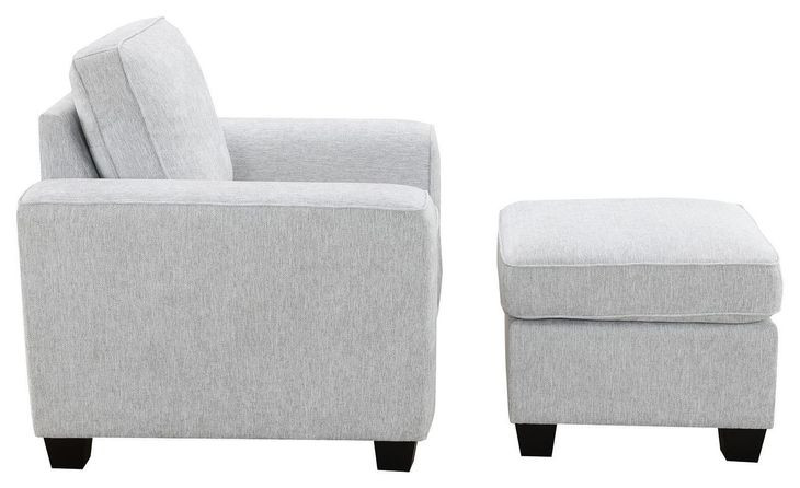 Ashbury Soft Gray Upholstered Lounge Chair