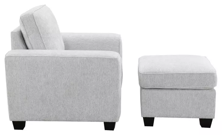 Ashbury Soft Gray Upholstered Lounge Chair