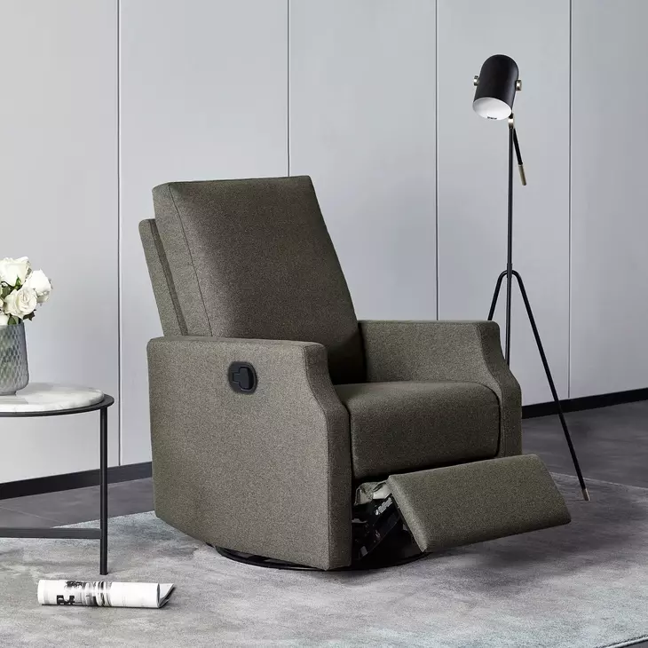 Louie Slate Swivel Glider Recliner