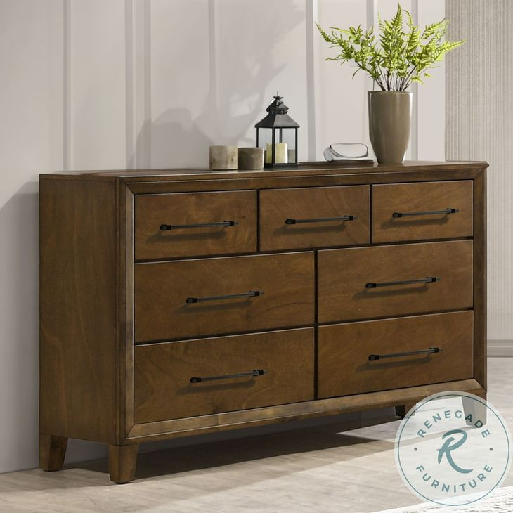 Ballard Walnut Brown 7 Drawer Dresser