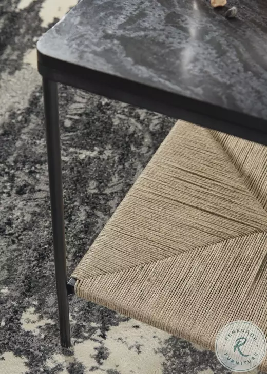 Minrich Black And Natural Accent Table