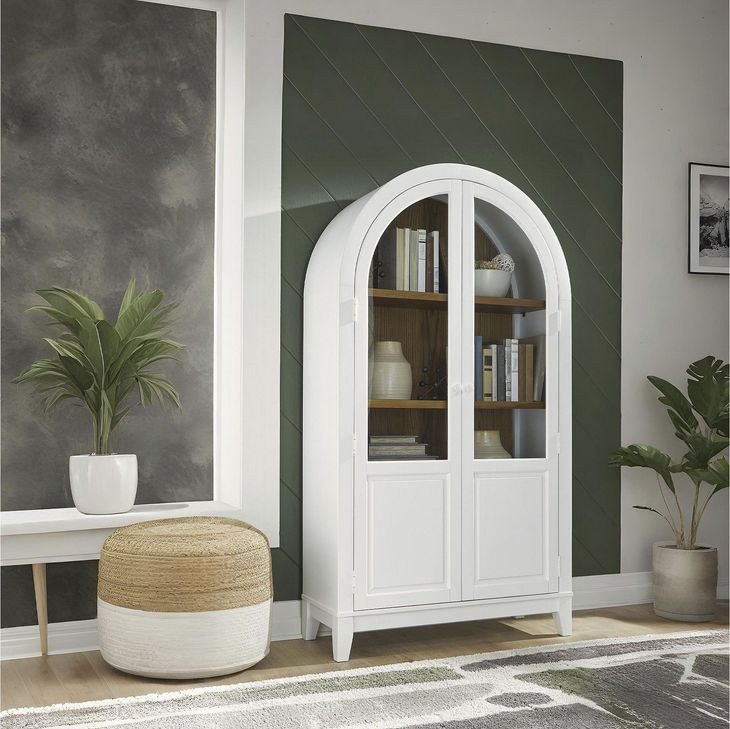 Dagandale White And Natural Accent Cabinet