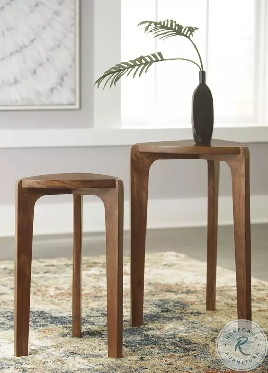 Brynnleigh Medium Brown Accent Table Set Of 2
