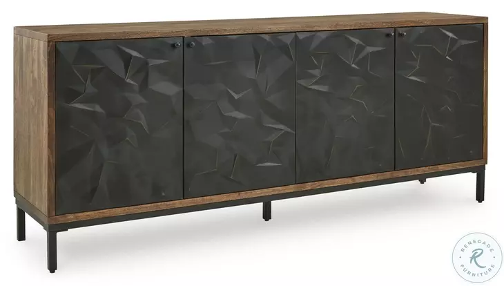 Dorannby Brown And Black Accent Cabinet