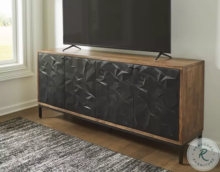 Dorannby Brown And Black Accent Cabinet