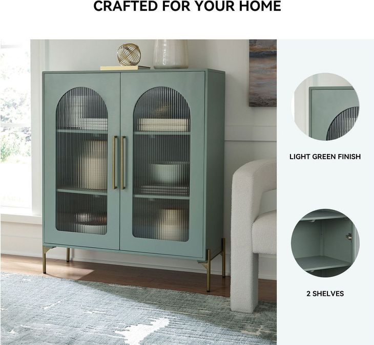 Adwen Light Green Accent Cabinet