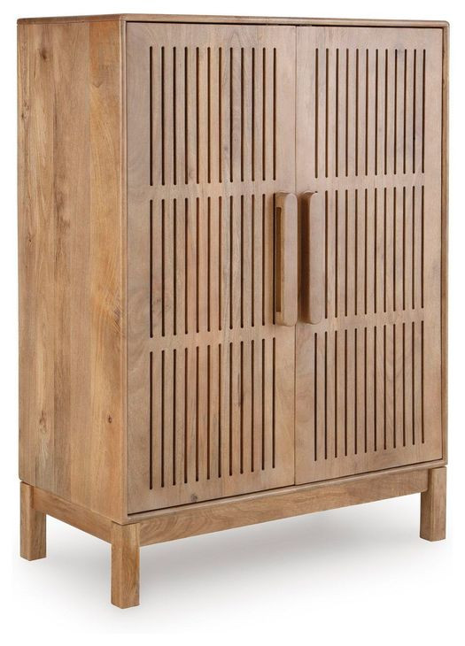 Pellamour Natural Brown 2 Door Bar Cabinet