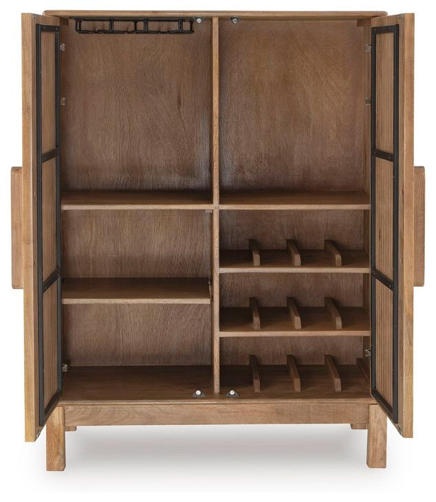 Pellamour Natural Brown 2 Door Bar Cabinet