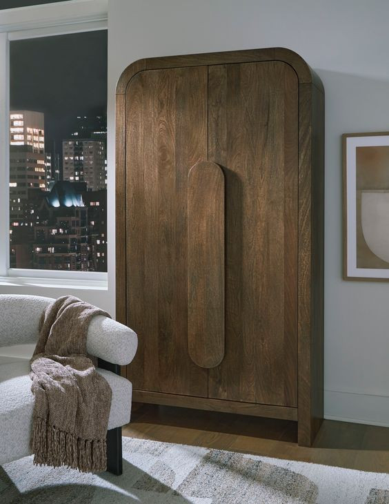 Thoren Medium Brown 2 Door Accent Cabinet