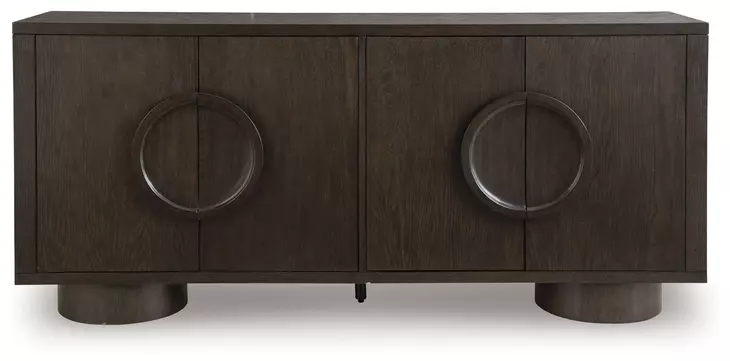 Veeda Dark Brown 4 Door Accent Cabinet