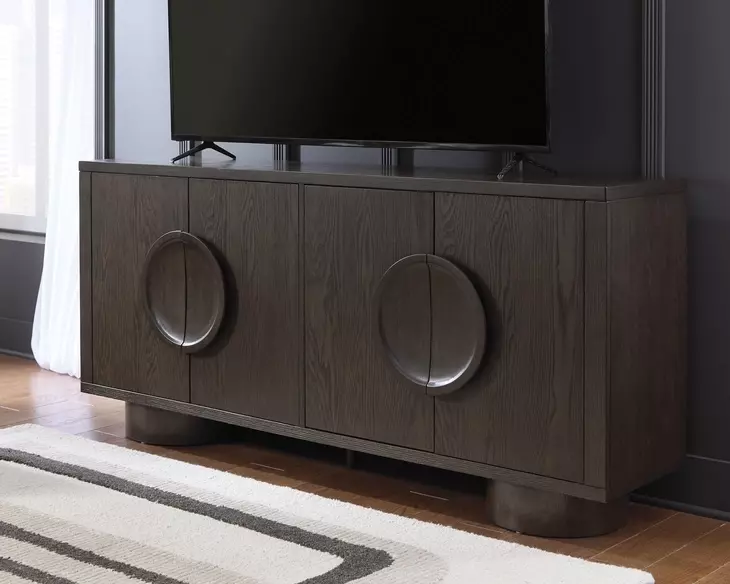 Veeda Dark Brown 4 Door Accent Cabinet