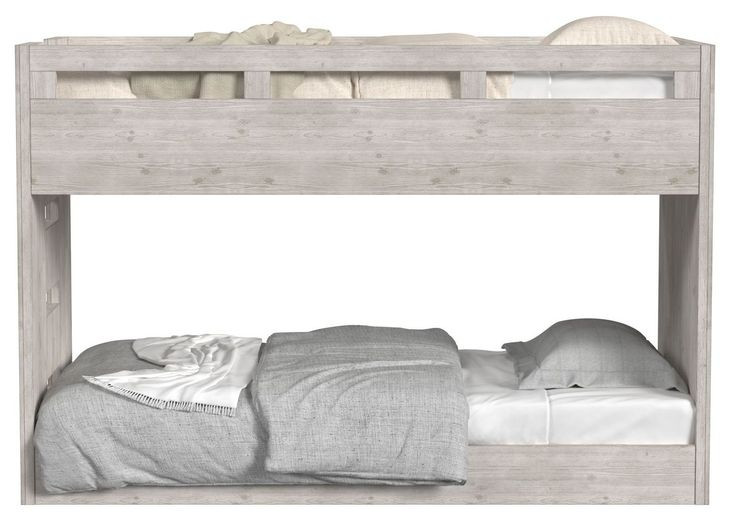 Carlson Washed Linen Twin Over Twin Bunk Bed