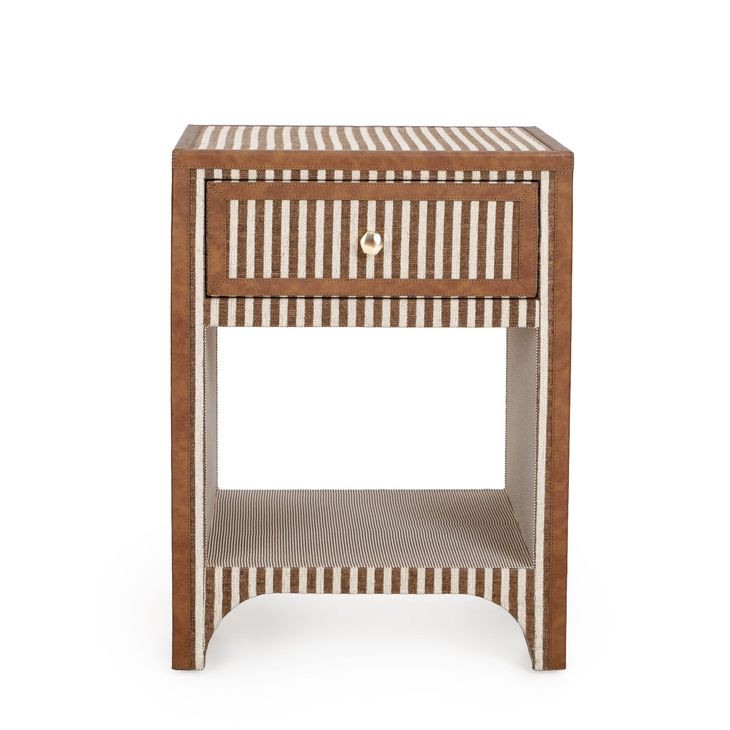 Kora Brown 1 Drawer Nightstand