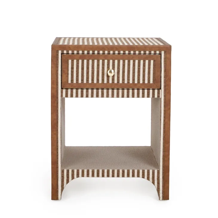 Kora Brown 1 Drawer Nightstand