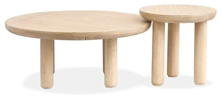 Sunset Cove Sanibel Brown Round Nesting Cocktail Table