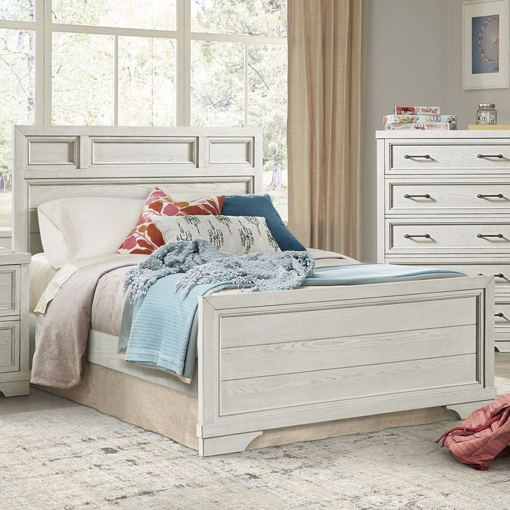 Foundry White Dove Full Panel Bed