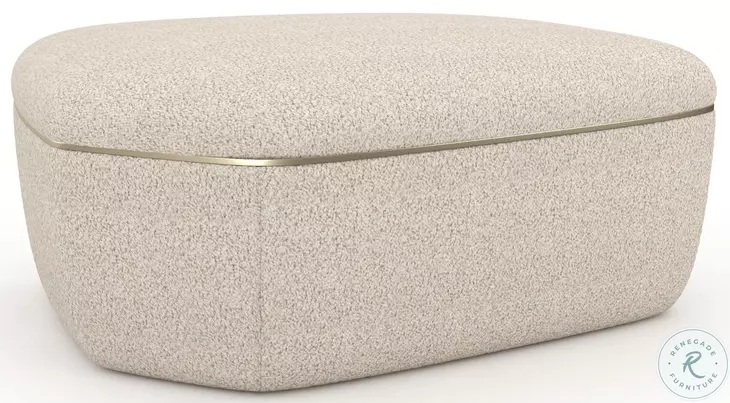 Serir Ivory Melange Performance Boucle Small Cocktail Table