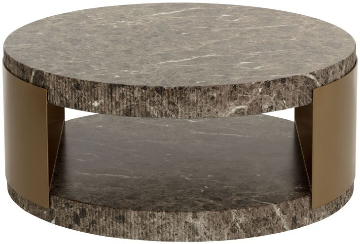 Gardiner Dark Emperador Outdoor Round Coffee Table