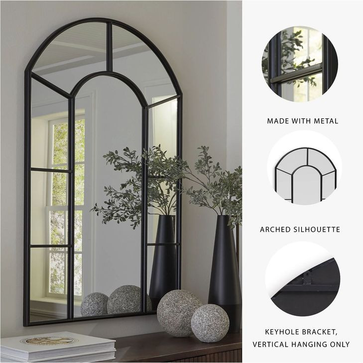 Evengton Black Accent Mirror