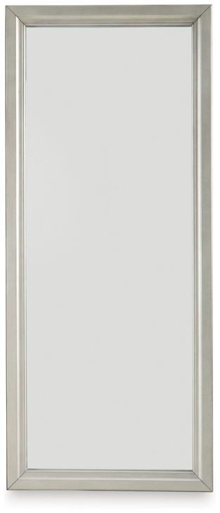 Evesen Champagne Rectangular Floor Mirror with Storage and LED