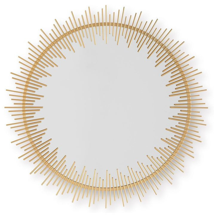 Wainport Gold Round Accent Wall Mirror