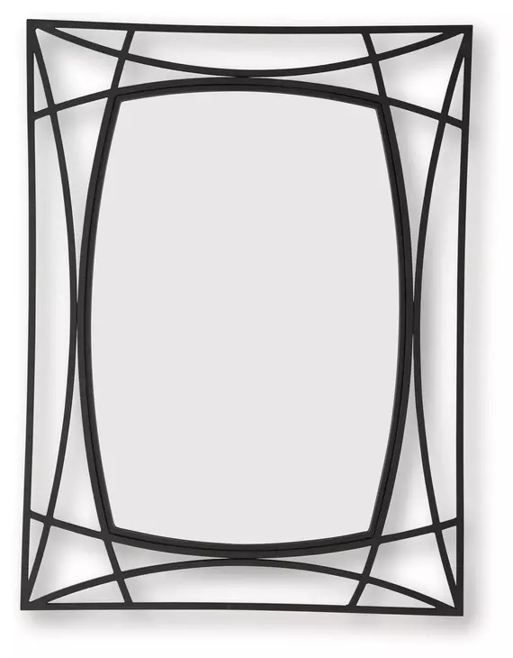 Freenville Black Rectangular Accent Wall Mirror