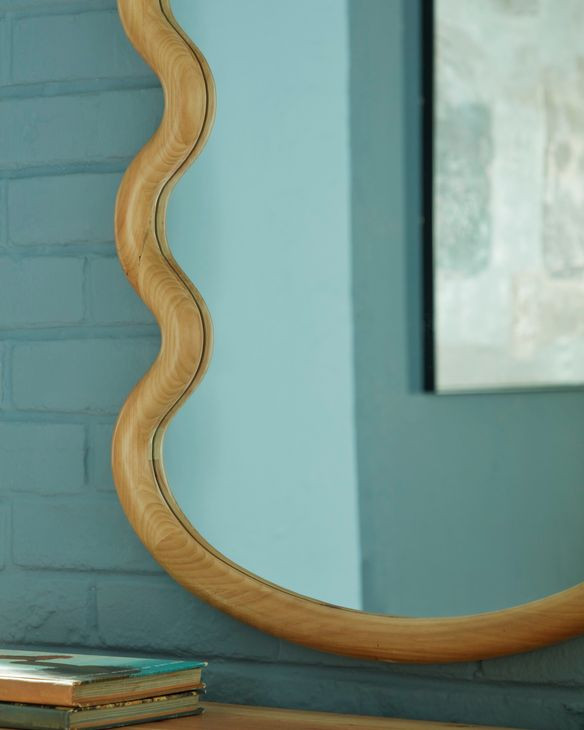 Serendis Brown Rectangular Accent Wall Mirror From Ashley