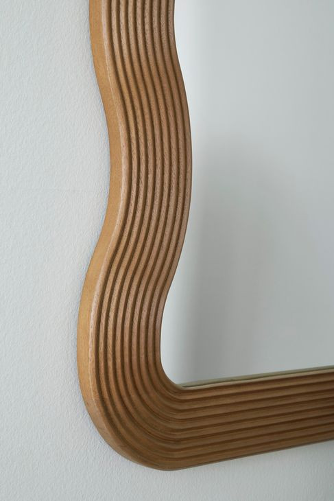 Ellisonville Brown Rectangular Accent Floor Mirror