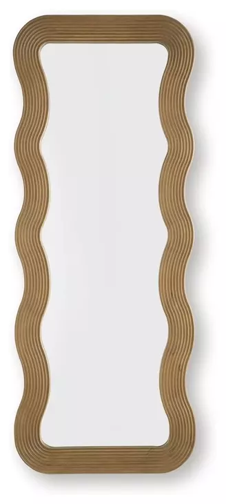 Ellisonville Brown Rectangular Accent Floor Mirror