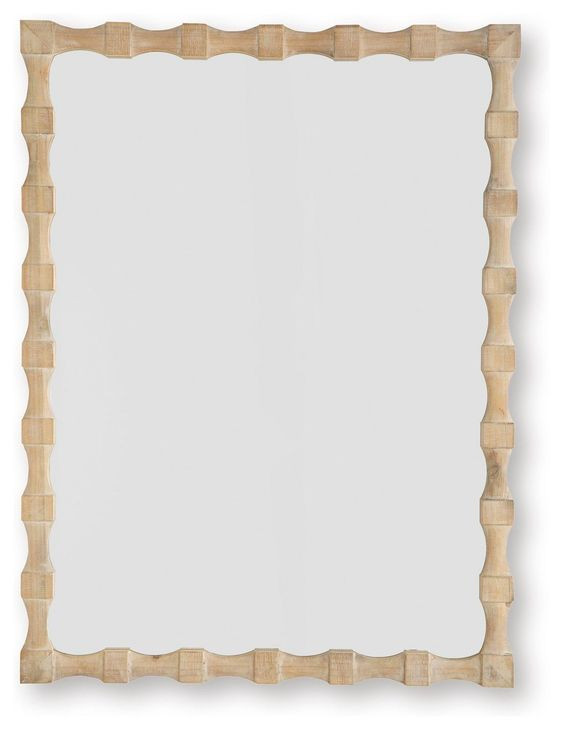 【美品】Ash Ra Tempel 12インチ Acelmore Light Brown Rectangular Accent Wall Mirror From Ashley