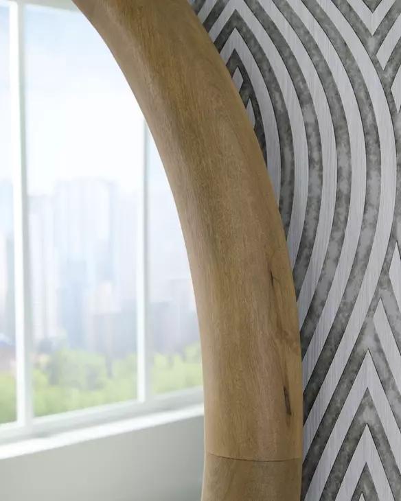 Yadiel Brown Round Accent Wall Mirror