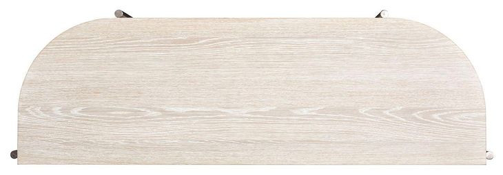 Parkcrest Edgecomb Gray and Weathered Antique Nickel Demilune Sofa Table