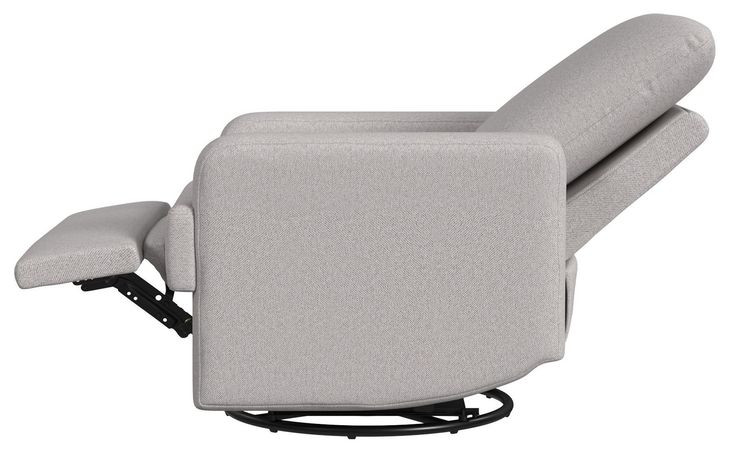 Trey Glider Stormy Gray Upholstered Rocker Power Recliner with USB Charging