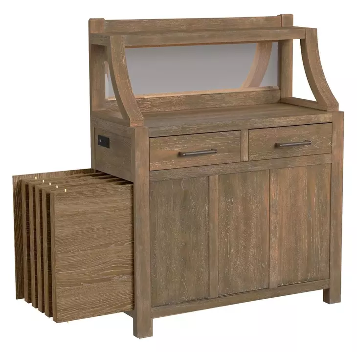 Flex Sandbar Oak Server with USB Charging