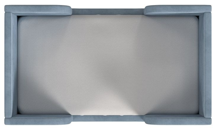 Thoe Blue Upholstered Toddler Bed