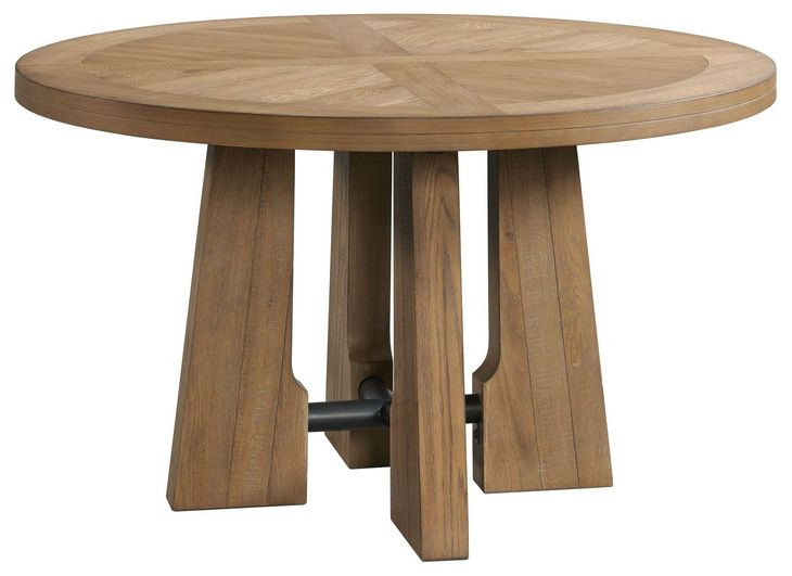 Landmark Weathered Oak Round Dining Room Set