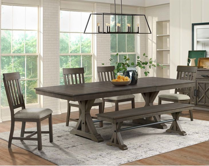 Sullivan Burnished Clay 104" Extendable Rectangular Dining Table