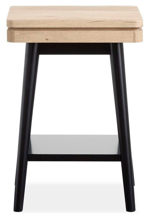 Craftsman Ridge Driftwood and Black Square Accent Table