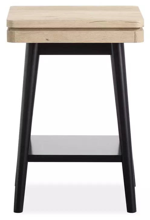 Craftsman Ridge Driftwood and Black Square Accent Table