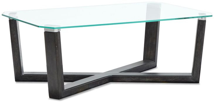 Ironvale Black Truffle Rectangular Glass Top Occassional Table Set