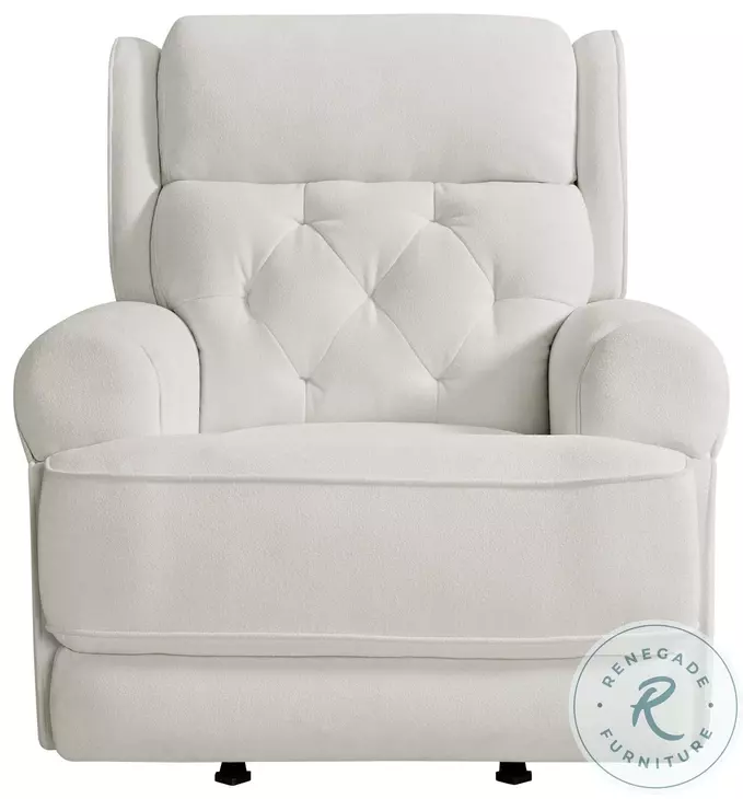 Abby Snow Triple Power Glider Recliner with USB Port