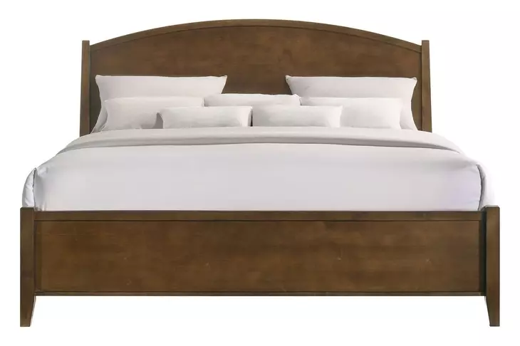 Andover Walnut King Arched Panel Bed